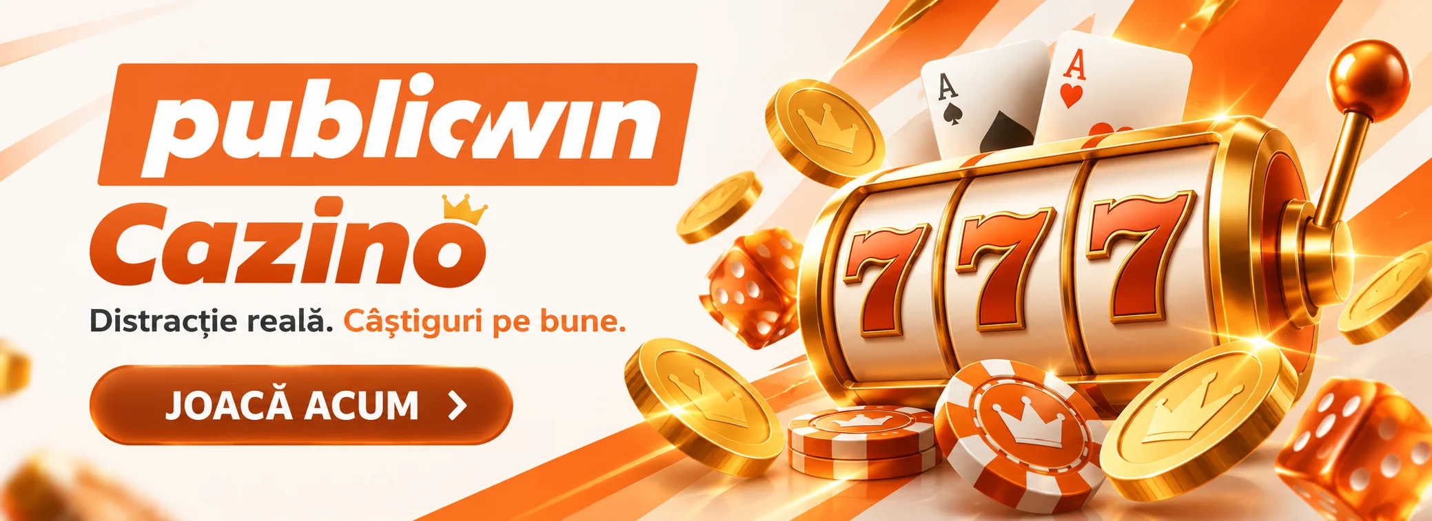 Banner PublicWin Cazino cu bonusul de până la 500 rotiri gratuite fără rulaj